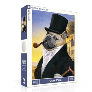 New York Puzzle Company - Posh Pug 500 Piece Puzzle - The Puzzle Nerds