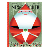 Cover of The New Yorker magazine featuring a stylized Santa Claus design.