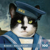 New York Puzzle Company - Simon - Sailor Cat 100 Piece Mini Puzzle - The Puzzle Nerds