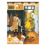 Illustrstion of two people getting ready to go outdoors