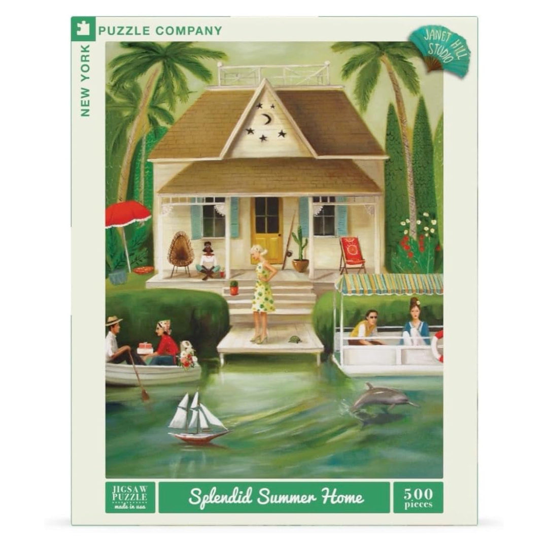 New York Puzzle Company - Splendid Summer Home 500 Piece Puzzle - The Puzzle Nerds 