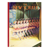 Cover of 'The New Yorker' magazine featuring ballerinas on a stage.