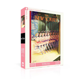 Jigsaw puzzle box featuring 'The New Yorker' magazine cover with ballerinas.