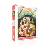 Puzzle box titled 'Spring Preparations' with a colorful illustration on a white background