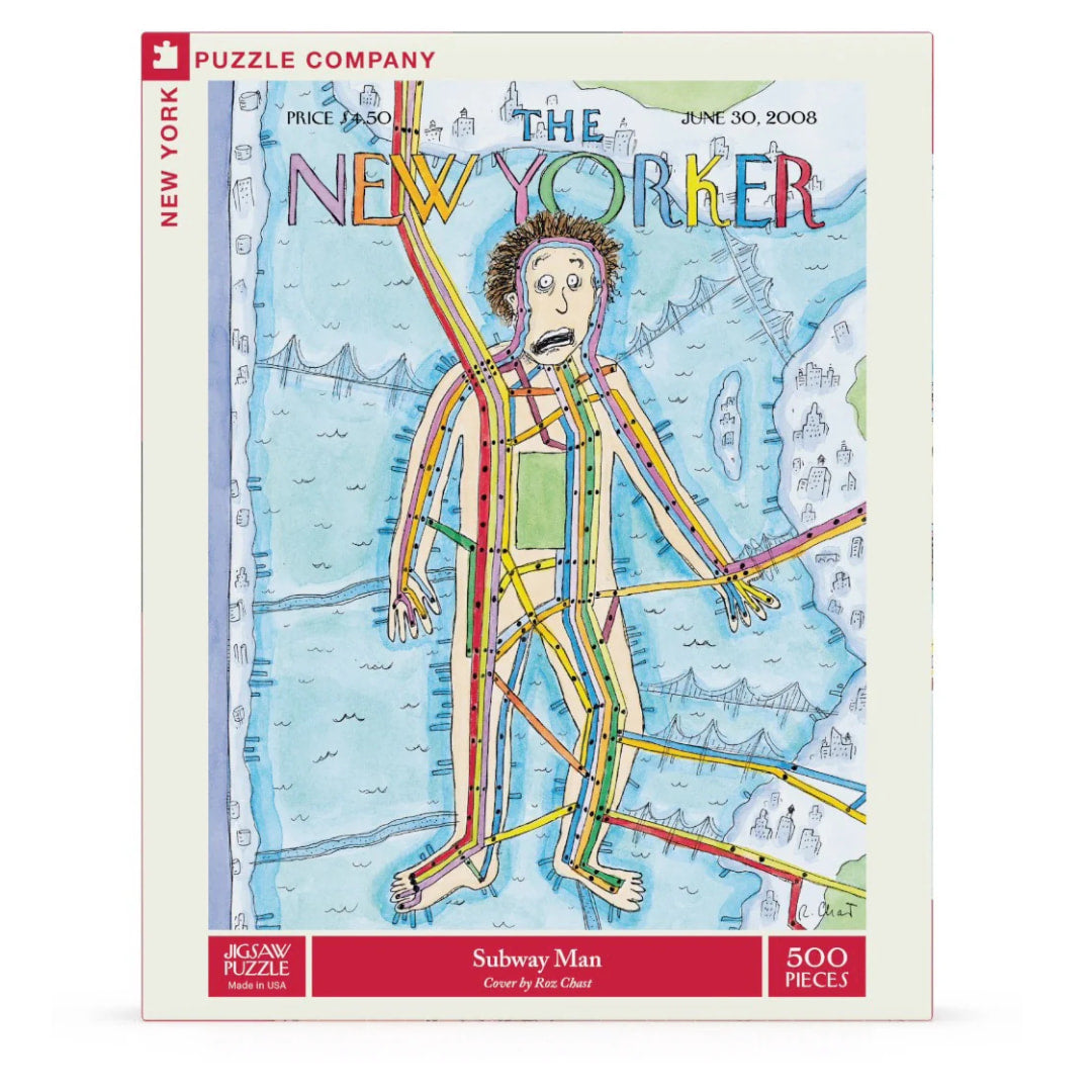 New York Puzzle Company - Subway Man 500 Piece Puzzle - The Puzzle Nerds 