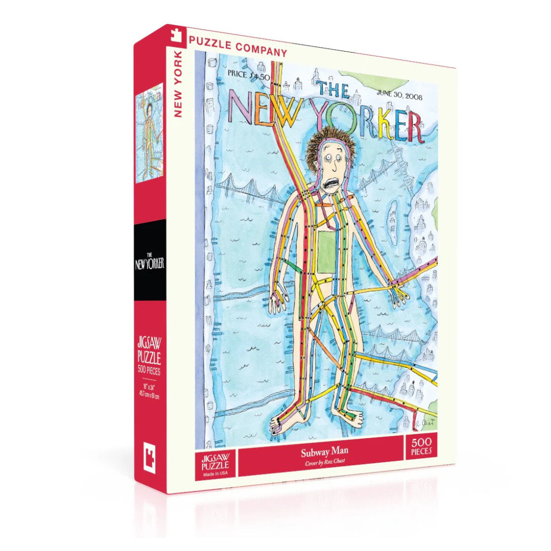 New York Puzzle Company - Subway Man 500 Piece Puzzle - The Puzzle Nerds 