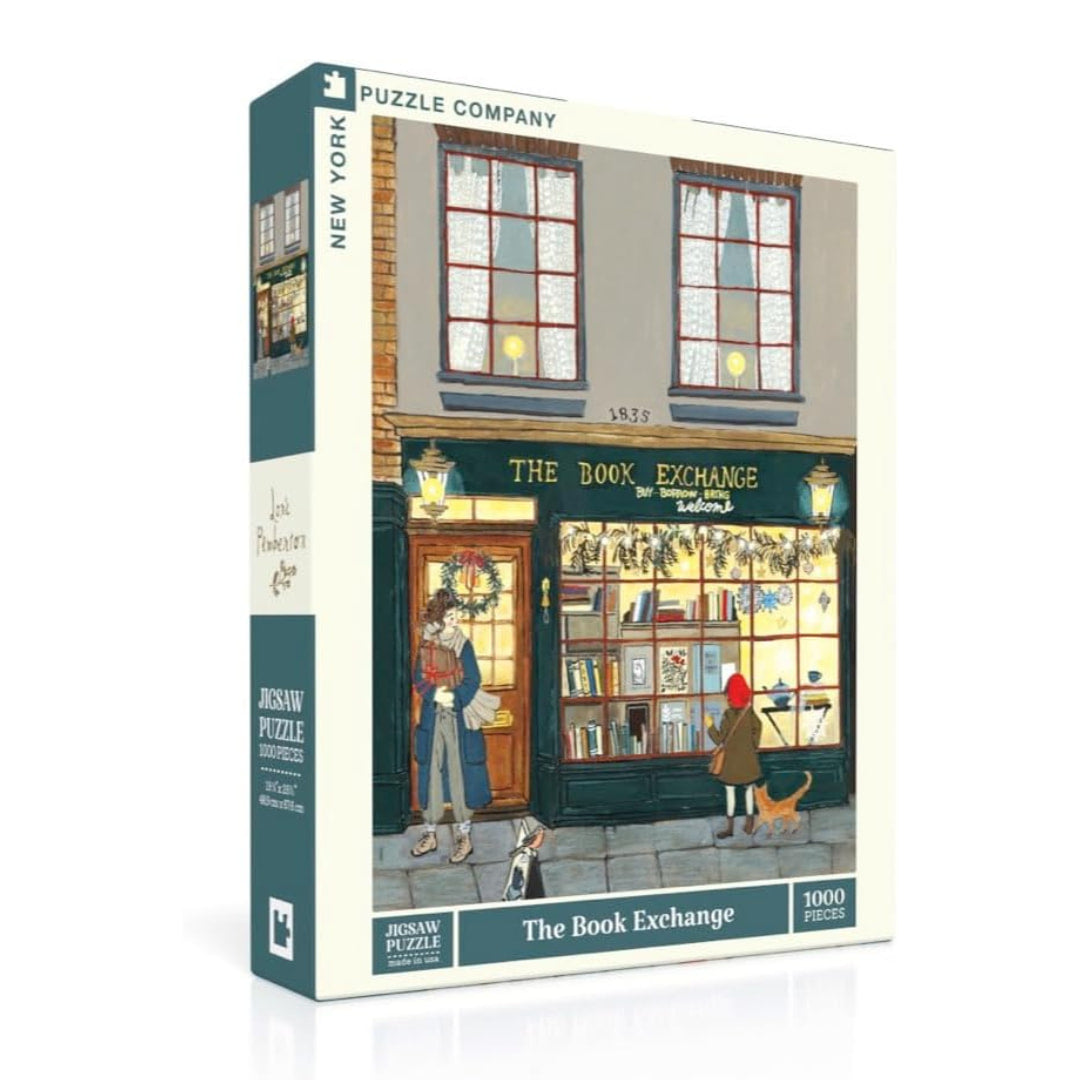 New York Puzzle Company - The Book Exchange 1000 Piece Puzzle - The Puzzle Nerds 