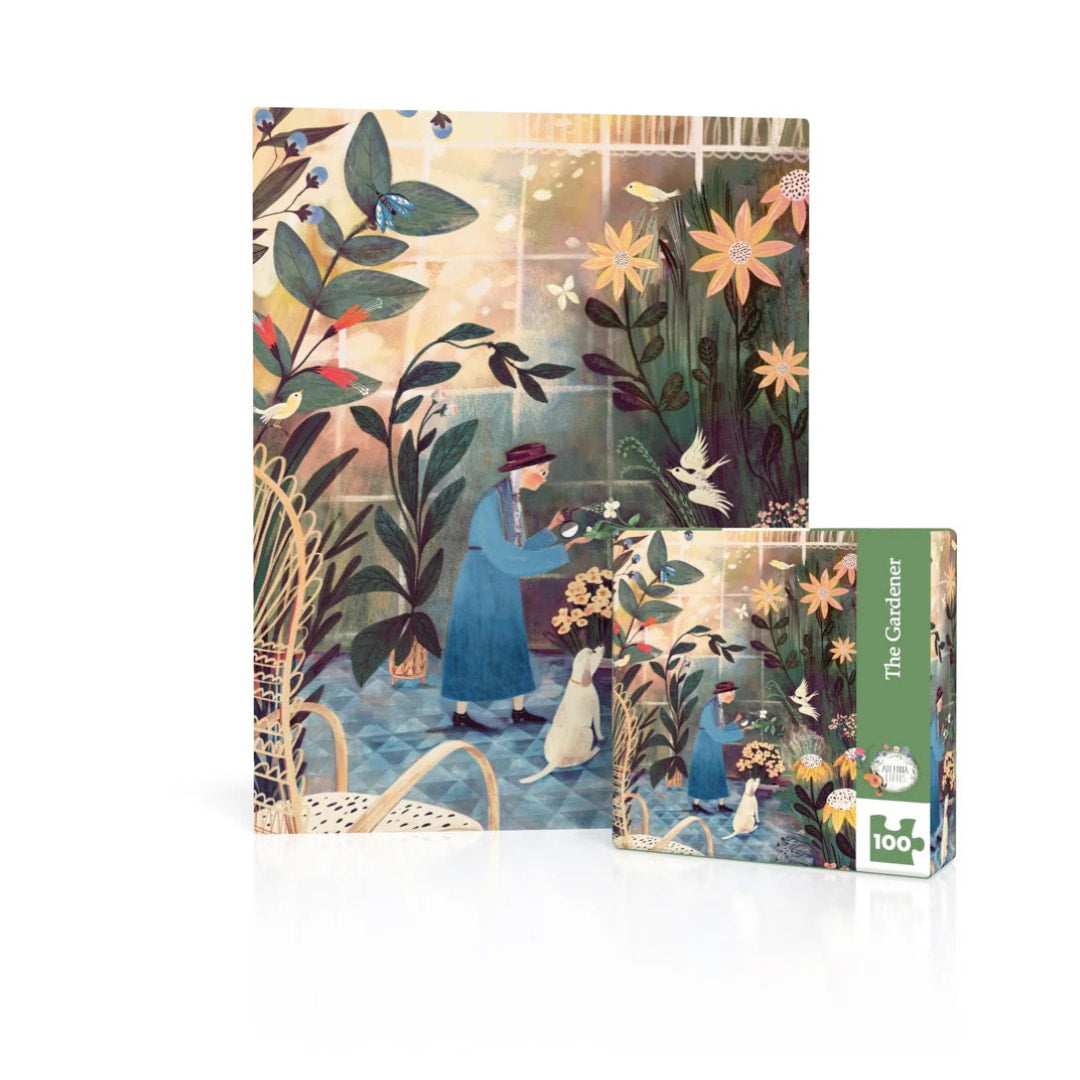 New York Puzzle Company - The Gardener 100 Piece Mini Puzzle - The Puzzle Nerds 