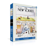 Puzzle box featuring 'The New Yorker' magazine cover with a cityscape illustration.