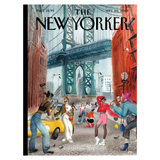 The September 26, 2022 issue of The New Yorker magazine cover, featuring an illustrated city street scene with the Brooklyn Bridge in the background and several stylized people in the foreground.