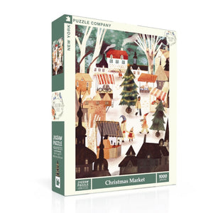 New York Puzzle Company Puzzles - Christmas Market 1000 Piece Puzzle - The Puzzle Nerds  