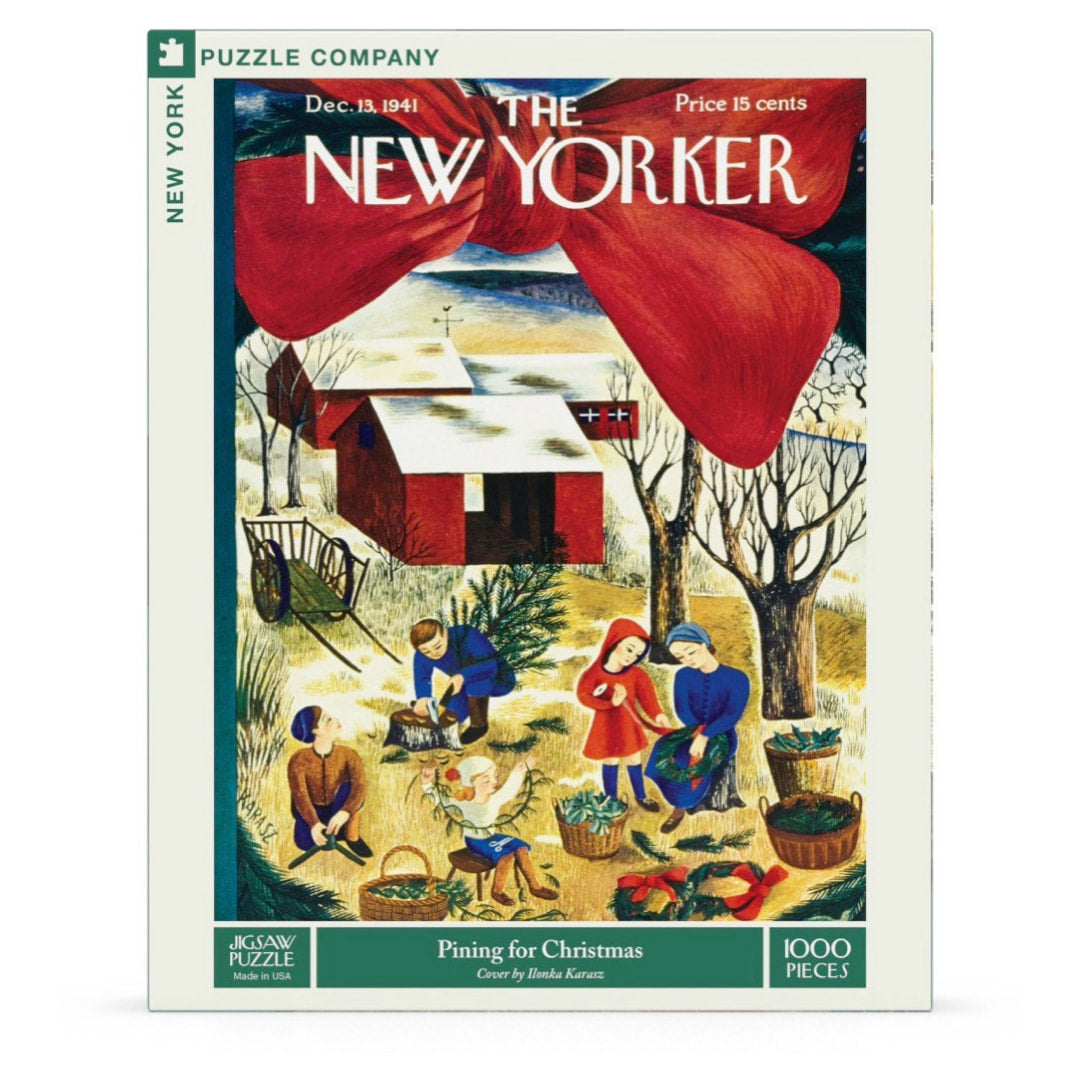 New York Puzzle Company Puzzles - Pining for Christmas 1000 Piece Puzzle - The Puzzle Nerds  