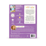 Back of a packaging box with branding and product details on a white background