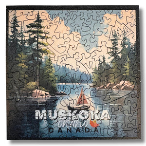 Pacific Puzzle Company - Muskoka 100 Piece Wooden Mini Puzzle  - The Puzzle Nerds  