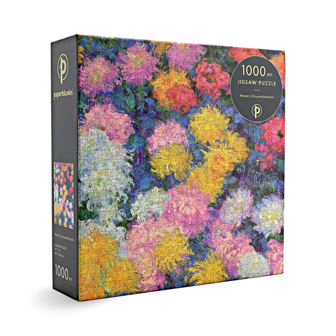 PaperBlanks - Monet's Chrysanthemums 1000 Piece Puzzle - The Puzzle Nerds 