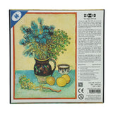 Jigsaw puzzle box with Van Gogh's 'Still Life' design on the back