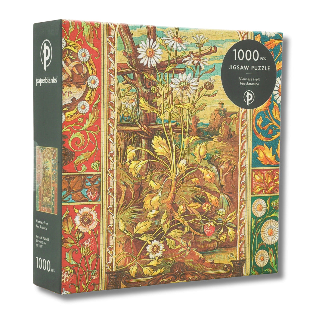 Jigsaw puzzle box with intricate design and 'paperblanks' branding