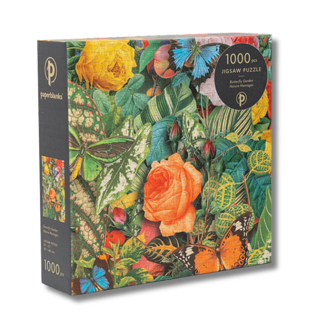 Paperblanks Puzzles - Nature Montages, Butterfly Garden 1000 Piece Puzzle - The Puzzle Nerds  