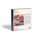 Jigsaw puzzle box with colorful boat illustrations on a white background