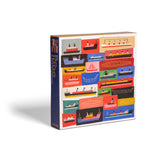 Box of a puzzle with colorful boat illustrations on a white background