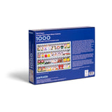 Puzzle box with illustrations of vintage salt and pepper shakers on a white background