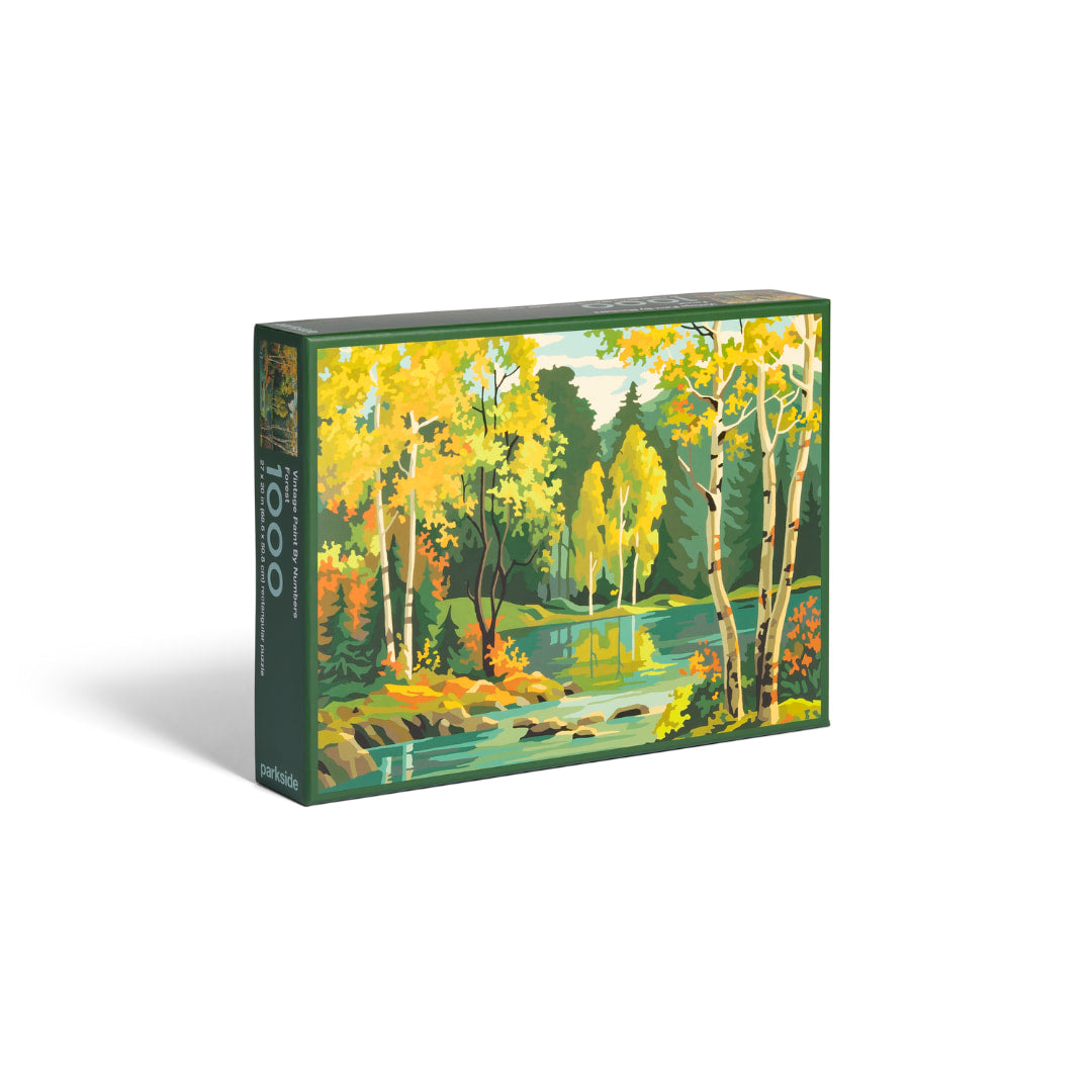 Parkside Puzzles - Vintage Paint By Numbers - Forest  1000 Piece Puzzle - The Puzzle Nerds  