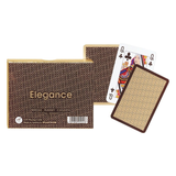 Double deck of playing cards with a geometric pattern