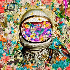 Pomegranate - David Krovblit Astronaut 1000-Piece Jigsaw Puzzle - The Puzzle Nerds  
