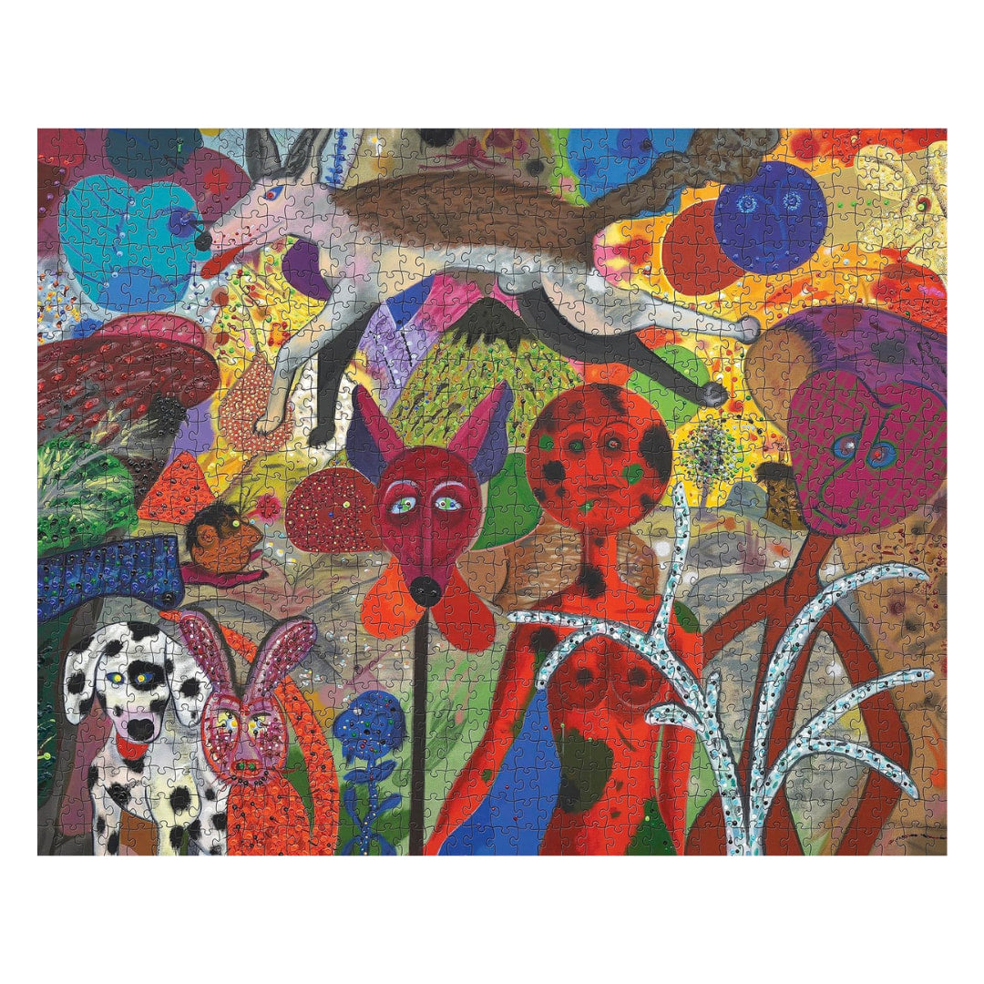 Pomegranate - Roy De Forest Triumph of The Round Heads 1000-Piece Jigsaw Puzzle - The Puzzle Nerds  