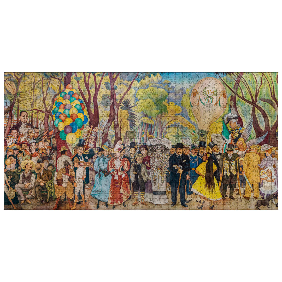 Pomegranate Puzzles - Diego Rivera Dream of a Sunday Afternoon in Alameda Park 1000-Piece Jigsaw Puzzle - The Puzzle Nerds 