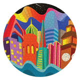 Pomegranate Puzzles - Jordan Herren City Vibes 500-Piece Circular Jigsaw Puzzle - The Puzzle Nerds 