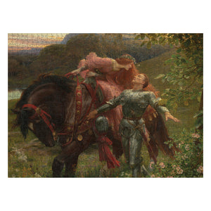 Pomegranate Puzzles - La Belle Dame Sans Merci by Frank Dicksee 1000 Piece Puzzle - The Puzzle Nerds 