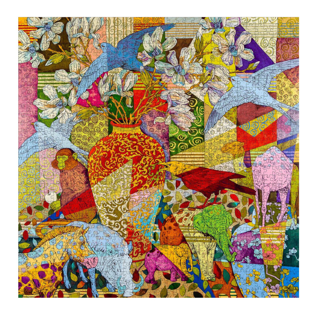 Pomegranate Puzzles - Quilt by Grant Leier 1000 Piece Puzzle - The Puzzle Nerds  