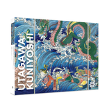 A  1000 piece jigsaw puzzle featuring a multi-panel print of Kuniyoshi Utagawa's 'The Palace Of The Dragon King' artwork, shown on a clean white background.