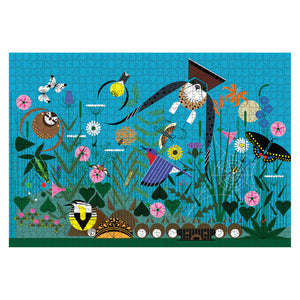 Pomegranate Puzzles  - Wild Summer by Charley Harper 1000 Piece Jigsaw Puzzle - The Puzzle Nerds 