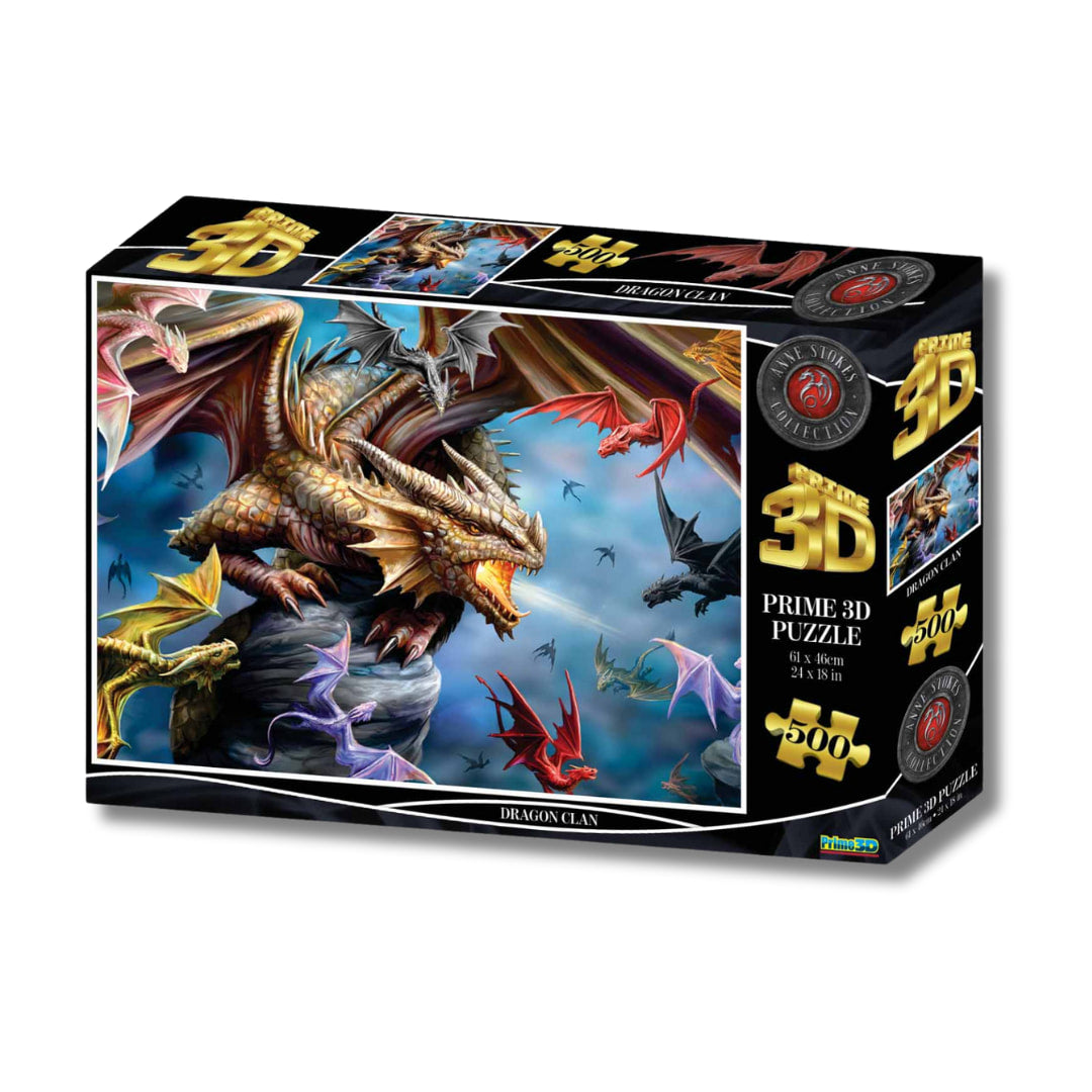 Prime 3D Puzzles - Dragon Clan 3D 500 Piece Puzzle - The Puzzle Nerds  