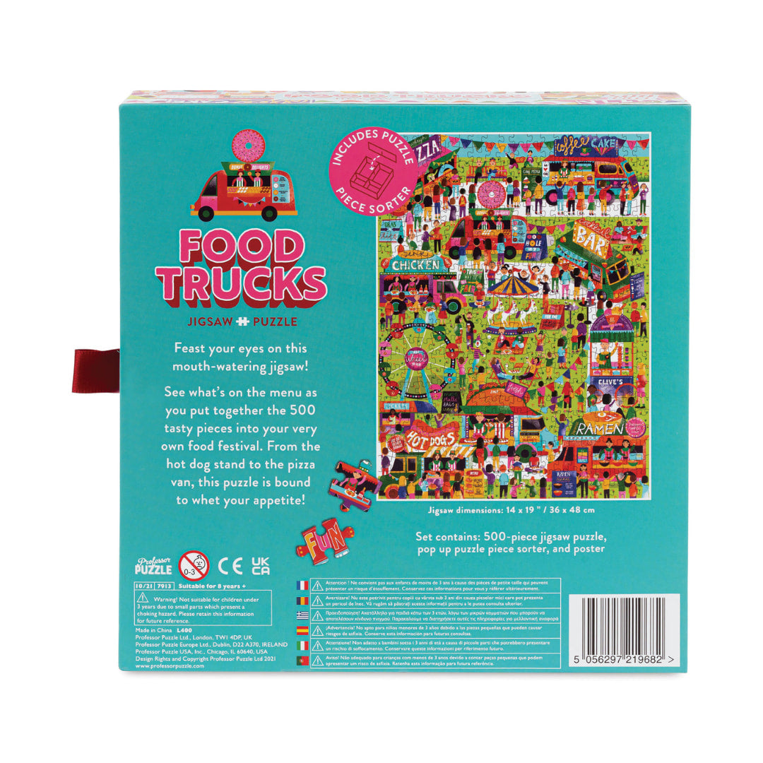 Professor Puzzles - Food Trucks 500 Piece Puzzle - The Puzzle Nerds 