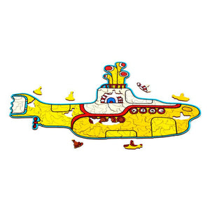 Puckator Puzzles - The Beatles Yellow Submarine 130 Piece Wooden Jigsaw Puzzle - The Puzzle Nerds