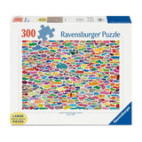 Ravensburger puzzle box with colorful animal illustrations on a white background