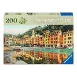 Ravensburger puzzle box with a scenic coastal town design