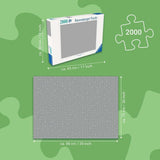 Ravensburger puzzle packaging with dimensions on a green background