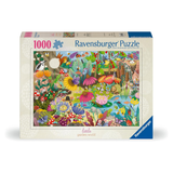Ravensburger puzzle box with a colorful garden illustration on a white background