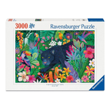 Ravensburger puzzle box with a black panther and jungle design