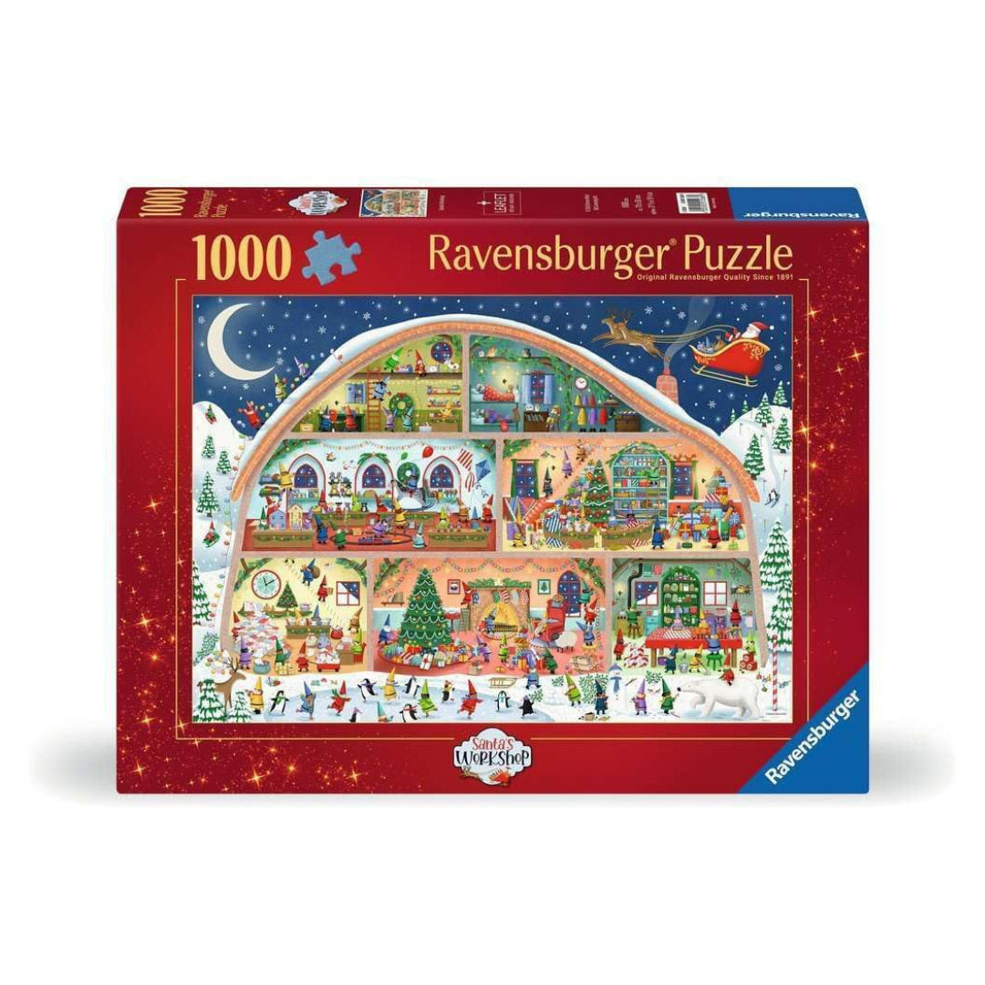 Ravensburger puzzle box with a festive scene design on a white background