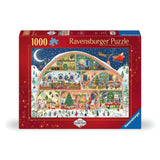 Ravensburger puzzle box with a festive scene design on a white background