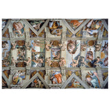 Famous ceiling fresco with various figures and decorative elements