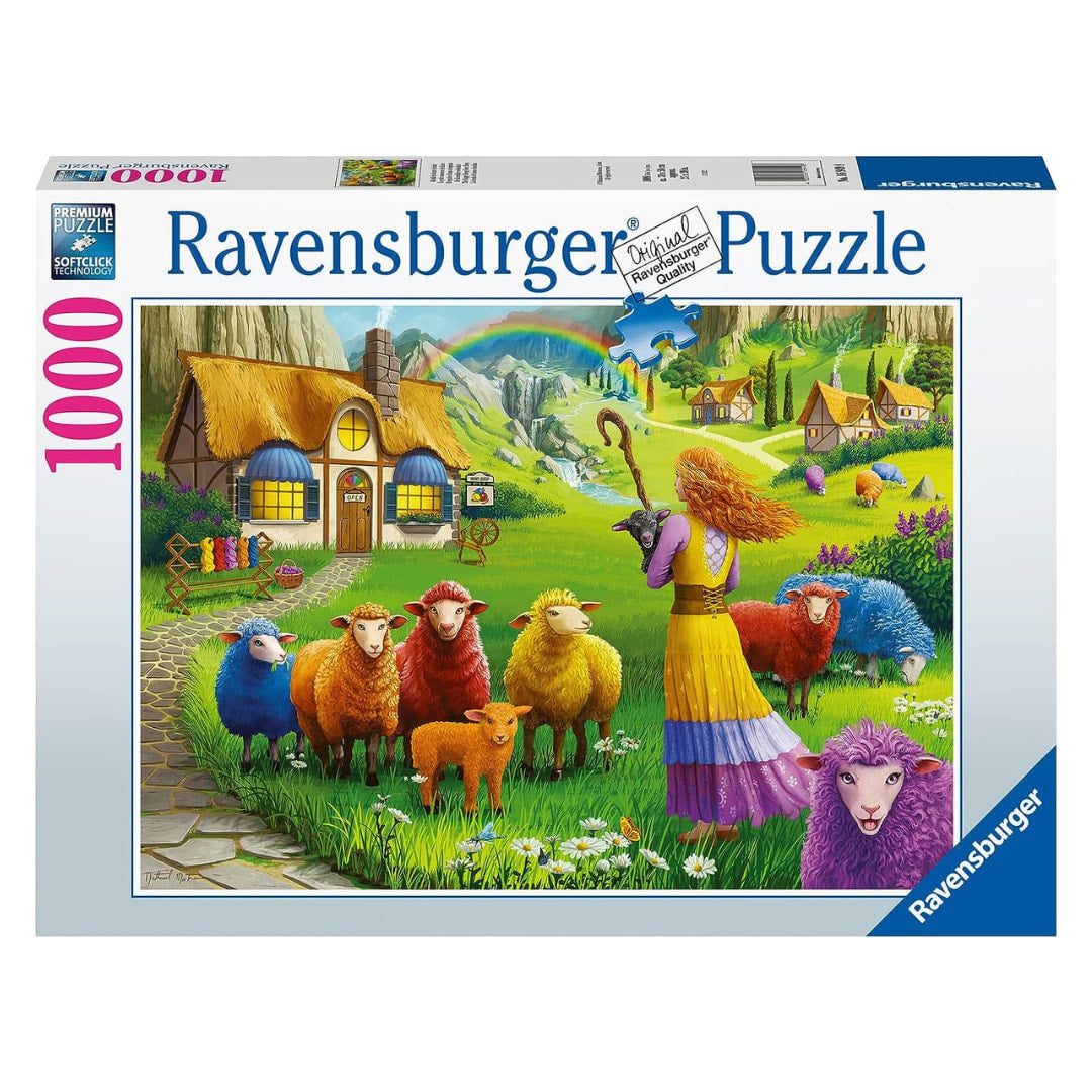Ravensburger - The Happy Sheep Yarn Shop 1000 Piece Puzzle - The Puzzle Nerds 