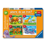 Ravensburger children's puzzle box with animal illustrations on a white background