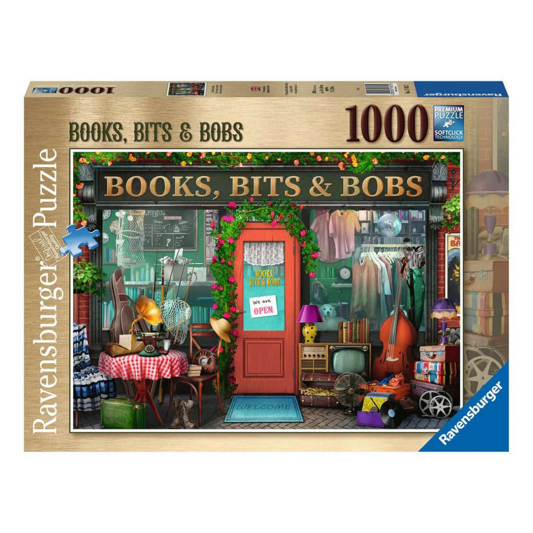 Ravensburger Puzzles - Books, Bits & Bobs 1000 Piece Puzzle - The Puzzle Nerds  