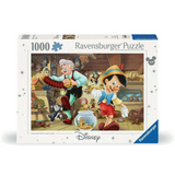 A Ravensburger Puzzle 1000-piece Disney Collector's Edition jigsaw puzzle box, featuring Pinocchio and Jiminy Cricket on a white background.